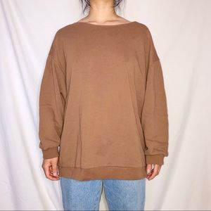 OAK+FORT oversized brown sweatshirt // size S